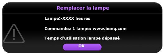 BENQ HCTH685I - Quand remplacer la lampe - 2