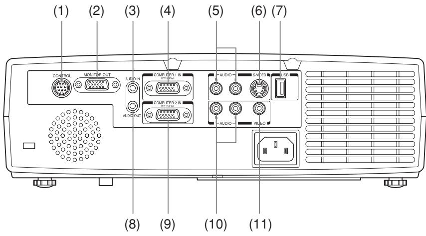 TOSHIBA TDP-TW100 - Noms des connecteurs du panneau arrière - 1