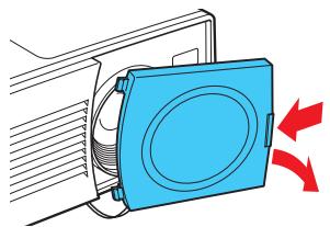 TOSHIBA TDP-TW100 - Retrait du cache de l'objectif - 1