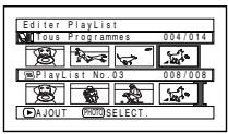 HITACHI DZ-HS301E - AJOUT de scènes avec le sous-menu d'édition (éditer playlist) - 4