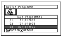 HITACHI DZ-HS301E - Changement de l'affichage des vignettes d'une DATE precise (SWITCH) - 1