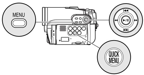 HITACHI DZ-HS301E - Utilisation du menu - 1