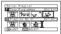 HITACHI DZ-HS301E - AJOUT de scènes à une LISTE de lecture (éditer playlist) - 4