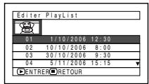 HITACHI DZ-HS301E - AJOUT de scènes à une LISTE de lecture (éditer playlist) - 3