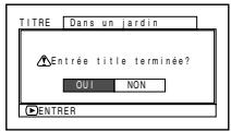 HITACHI DZ-HS301E - Changement du TITRE d'un programme (TITRE) - 3