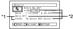 HITACHI DZ-HS301E - Affichage d'informations à l'aide du MENU (details) - 1