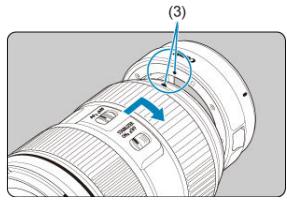 CANON EOS R10 - Fixe l'objectif sur la bague d'adaptation. - 1