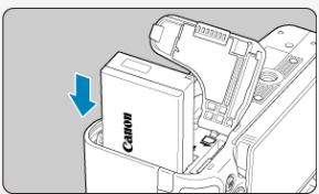 CANON EOS R10 - Insérez la batterie (2) - 2