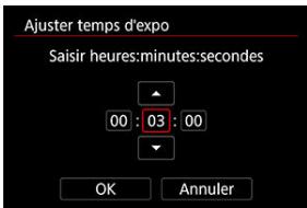 CANON EOS R10 - Réglez la durée d'exposition. - 1