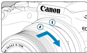 CANON EOS R10 - Fixez l'objectif. - 1