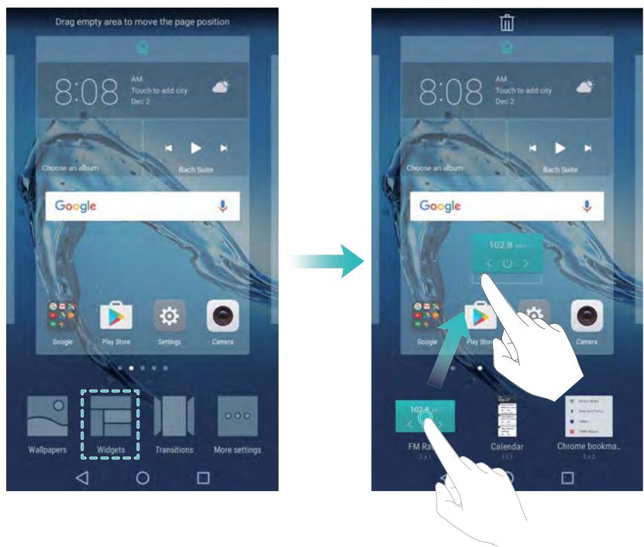 HONOR 6C GOLD4321049 - Ajout de widgets à l'écran d'accueil - 1
