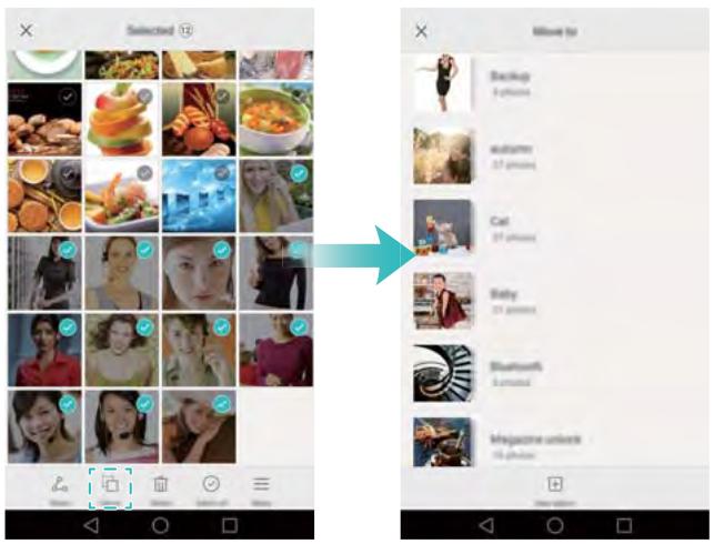 HONOR 6C GOLD4321049 - Déplacement de photos ou deVIDEOS sur d'autres albums - 1