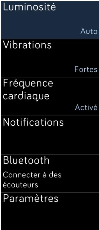 FITBIT versa lavande - Ajustement des paramètres - 1