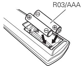 DENON DHT-FS5 - Insertion des piles - 2