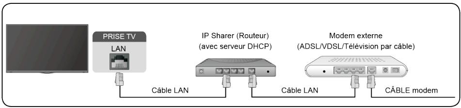 HISENSE 65A66H - Connexion à un réseau filaire (ethernet) - 1