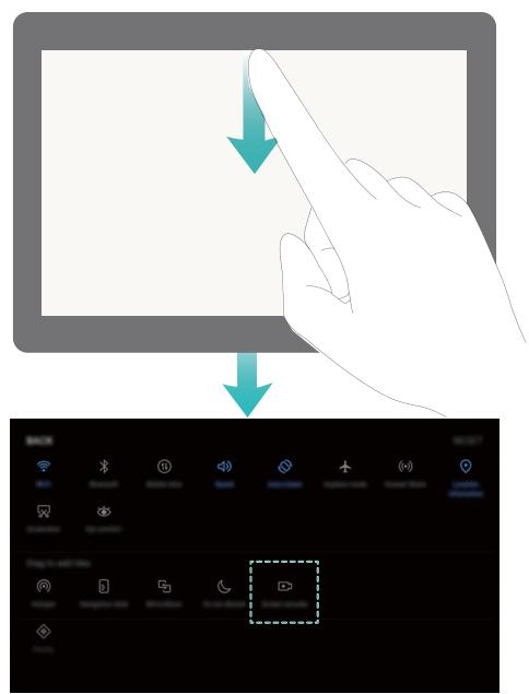 HUAWEI M5LITE10WIFI64GO - Enregistrer des moments marquants survenant à l'écran - 1