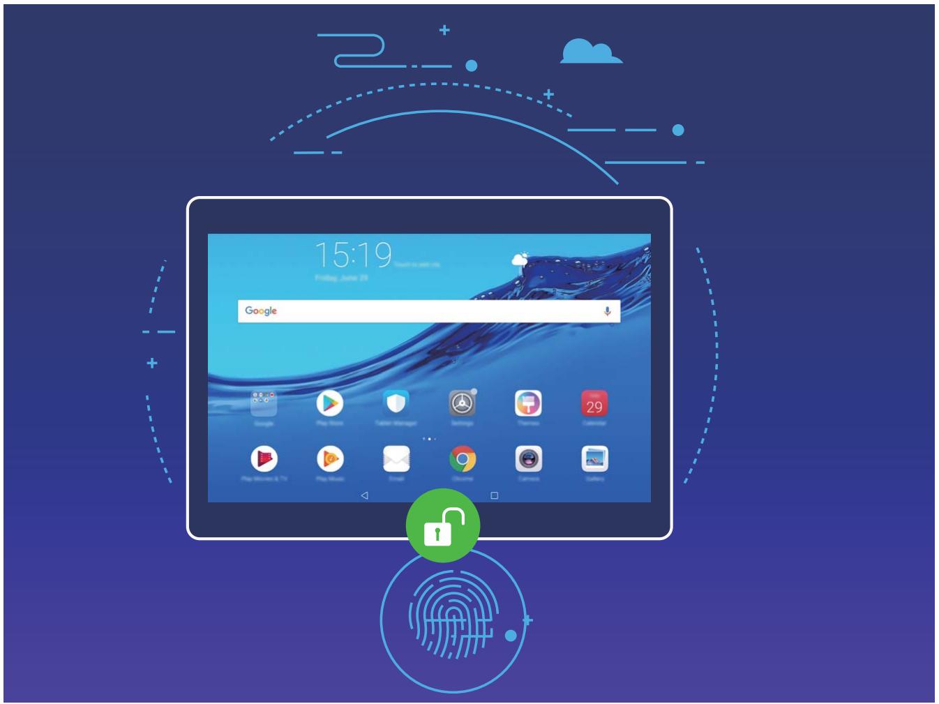 HUAWEI M5LITE10WIFI64GO - Identification via empreinte digitale : bénéficier d'une navigation plus rapide et d'une sécurité accrue - 1