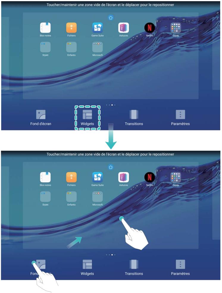 HUAWEI M5LITE10WIFI64GO - Gérer les widgets de votre écran d'accueil - 1
