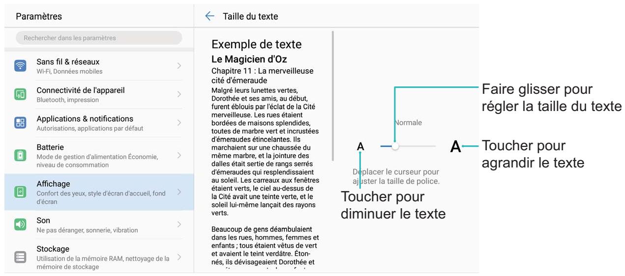 HUAWEI M5LITE10WIFI64GO - Changer les paramètres d'affichage - 1