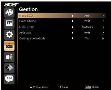 ACER K330 - Gestion - 1