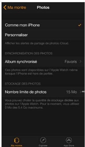 APPLE WATCH SPORT 42 ALU NOIRE - Gérer le stockage des photos - 1