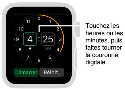 APPLE WATCH SPORT 42 ALU NOIRE - Régler un minuteur pour dans 20 minutes. - 1