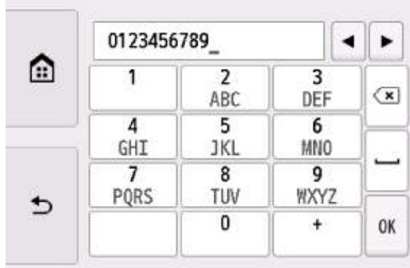 CANON PiXMA TR8550 - Entrez le numéro de fax/téléphone de l'unité. - 1