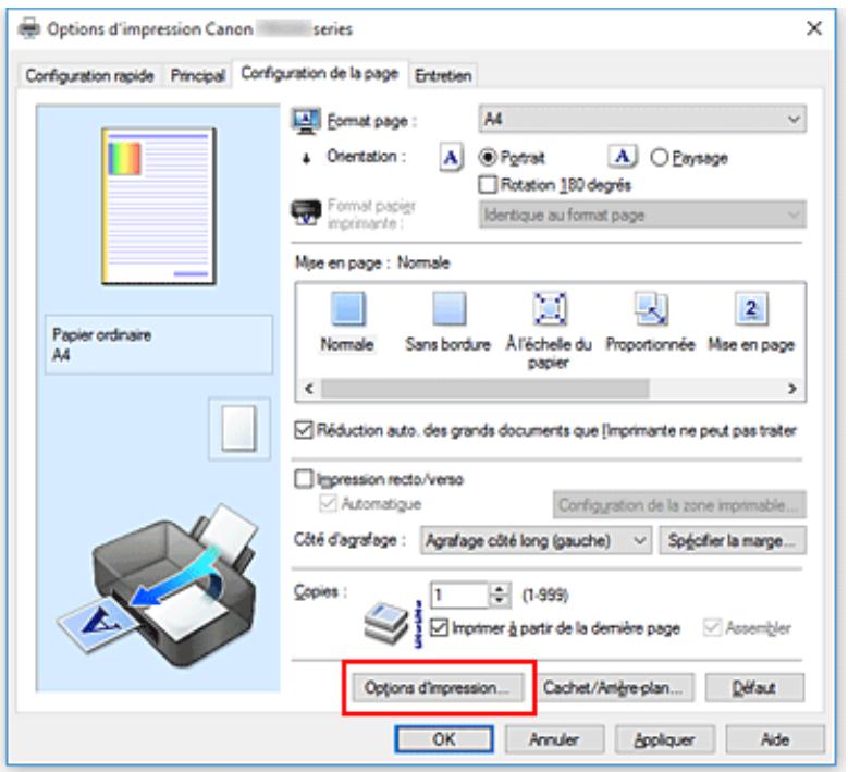 CANON PiXMA TR8550 - Changement des options d'impression - 1