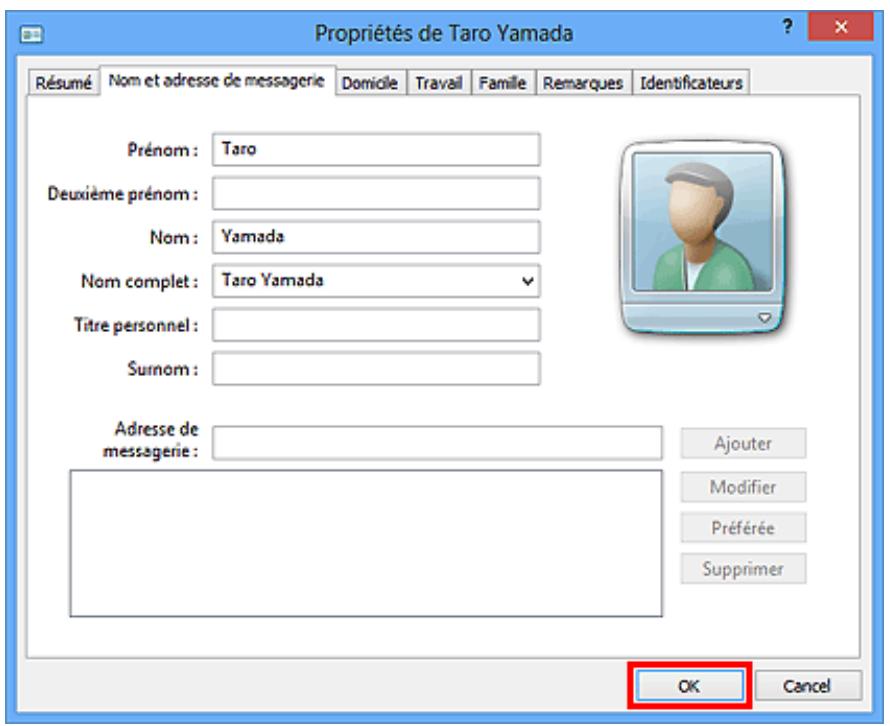 CANON PiXMA TR8550 - Modification de destinataires dans un carnet d'adresses - 3
