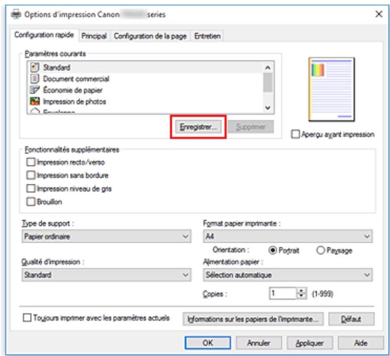 CANON PiXMA TR8550 - Enregistrement d'un profil d'impression - 1