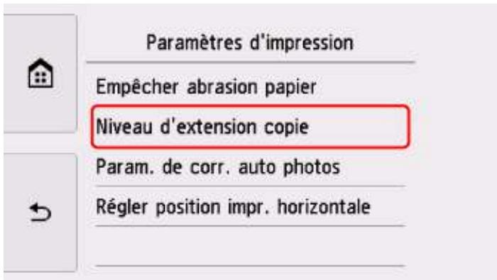 CANON PiXMA TR8550 - Modification des paramètres à partir du panneau de contrôle - 5