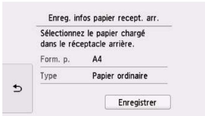 CANON PiXMA TR8550 - Après le chargement du papier : - 2