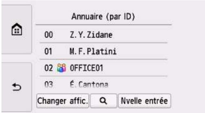 CANON PiXMA TR8550 - Enregistrement de destinataires dans une composition groupe - 2