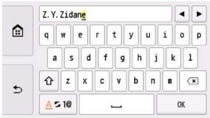 CANON PiXMA TR8550 - Entrez le nom du destinataire. - 1