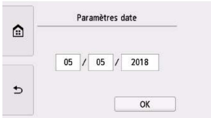 CANON PiXMA TR8550 - Réglage de la date et de l'heure - 4