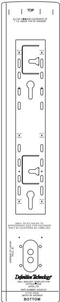 DEFINITIVE TECHNOLOGY MYTHOS 9 - Wall Mounting the Mythos Nine - 4