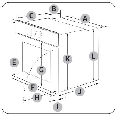 SAMSUNG NV7B6799AAK - Dimensions requises pour l'installation - 2