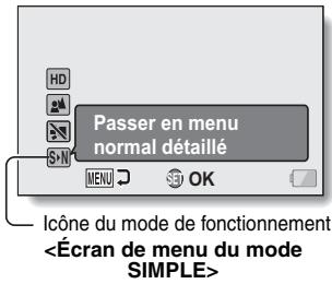 SANYO CS1 ARGENT + SD4GO - Sélectionnez l'icône du mode de fonctionnement et appuyez sur le bouton SET. - 1