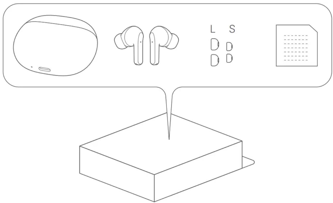 Xiaomi Redmi Buds 4 Active - Contenu de la boîte : - 1