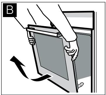 NEFF C47C22N3CO - Décrocher la porte de l'appareil - 2