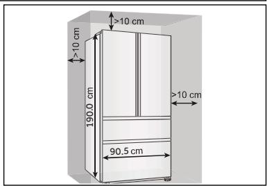 HAIER HFR79F19EFGK - Aigning the appliance - 1