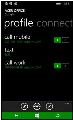 ACER LIQUID M220 LS BLANC - Le hub contacts - 2