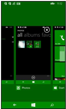 ACER LIQUID M220 LS BLANC - Afficher les applications actuellement ouvertes - 1