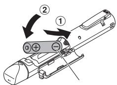 OLYMPUS VP-10 - Insertion de la pile - 2