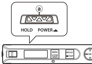 OLYMPUS VP-10 - Faites glisser le commutateur power/hold en position [HOLD]. - 2