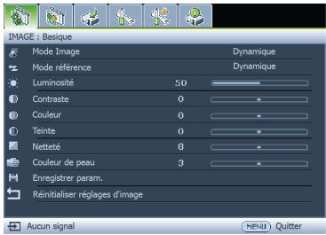 BENQ W1100 - Utilisation des menus - 2