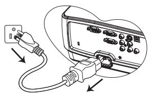 BENQ W1100 - Arrêt du projecteur - 2