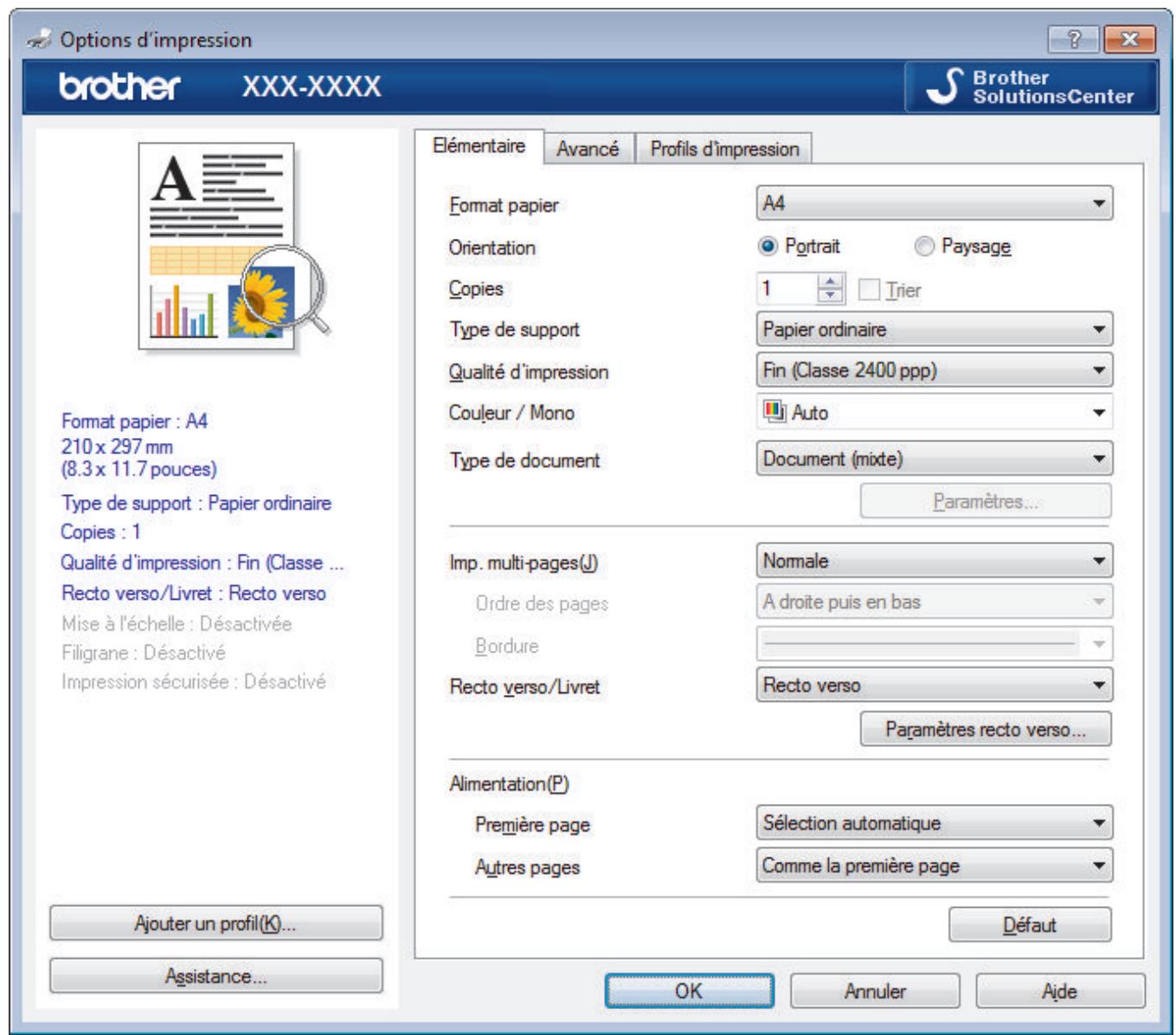 BROTHER NC - Imprimer un document (windows®) - 1