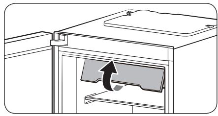 SAMSUNG RZ32M7125WW - Ouvrir le volet de la clayette supérieure (modèles applicables uniquement) - 1