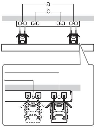 SONY KDL 32HX750 - Emplacements des crochets - 1